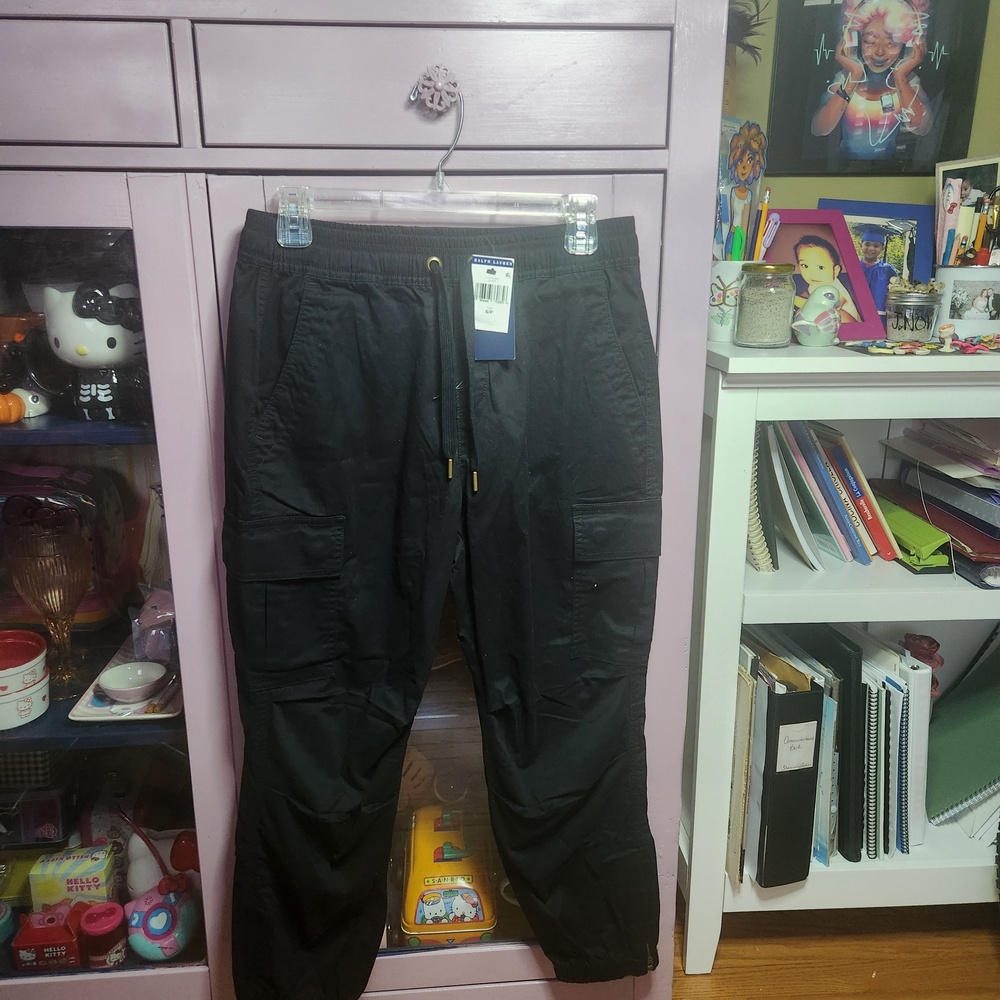 Women's Black Cargo Joggers